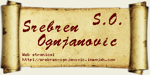 Srebren Ognjanović vizit kartica